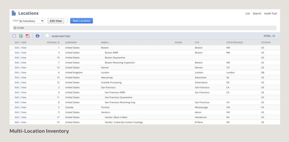 multi location inventory netsuite