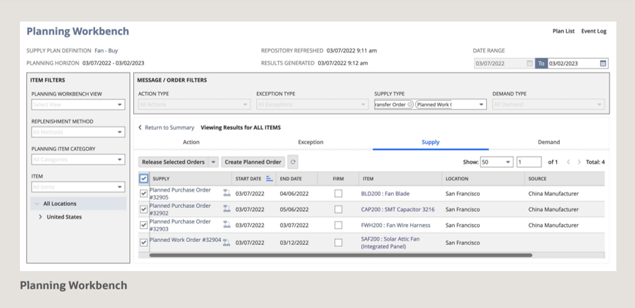 planning workbench netsuite